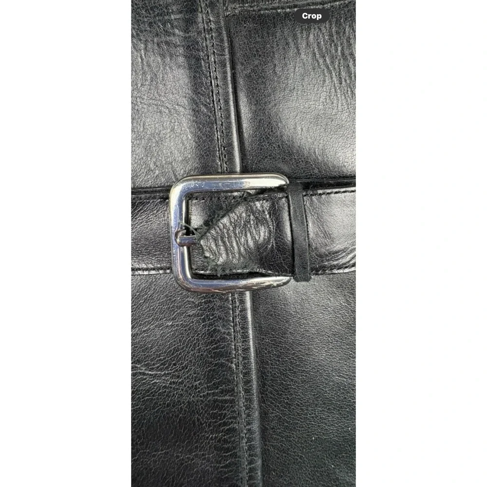 Black Leather Knee High Riding Boots Womens 8B Buckle Zip Made in‎ India